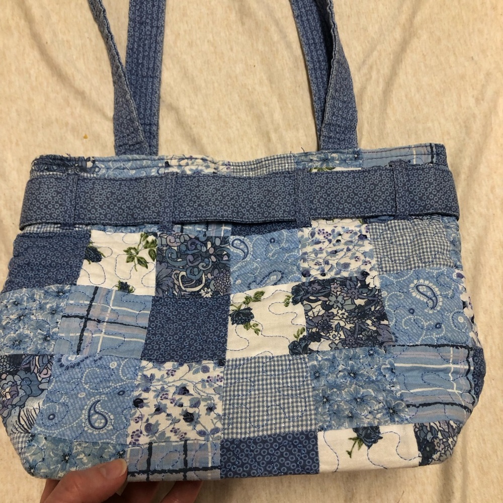 Vintage Y2K Donna Sharp Quilted Purse Floral Patchwork Buckle Cottagecore - Picture 5 of 9